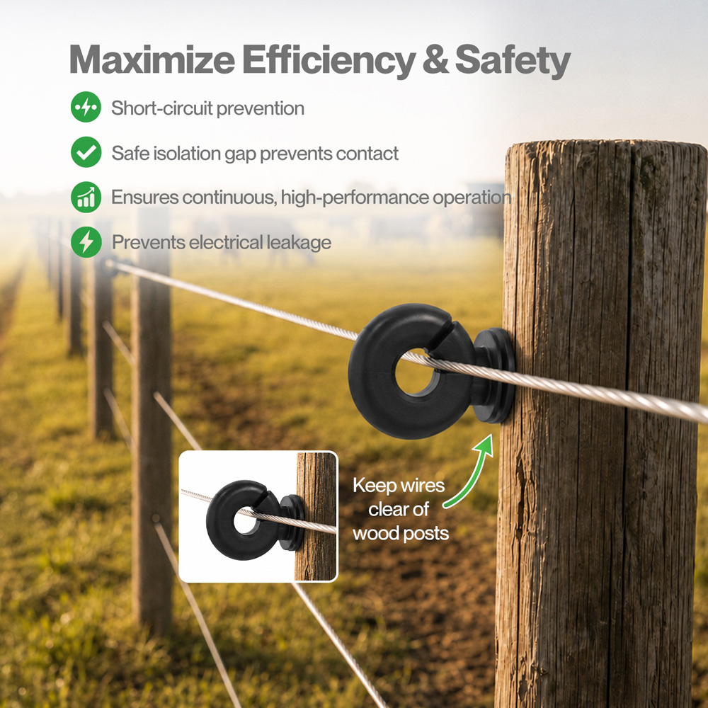 Traderight 120 Piece Grooved Electric Fence Insulator Image 5