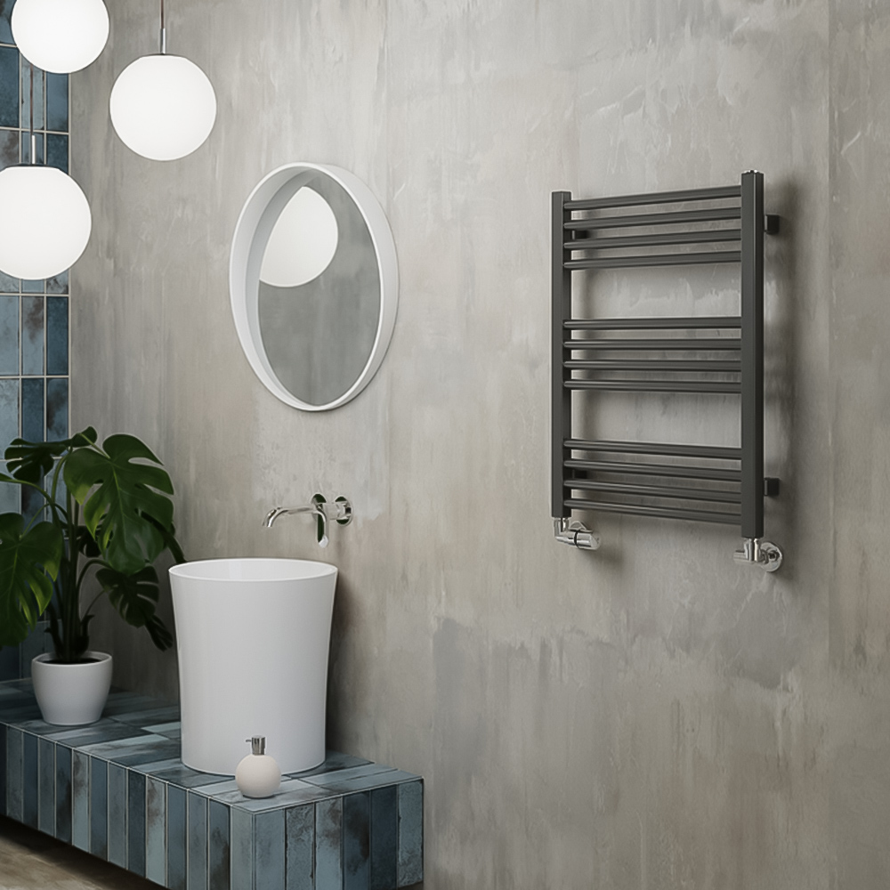 Terma Fiona 985BTU Sparkling Grey Heated Towel Rail 600 x 500mm Image 7