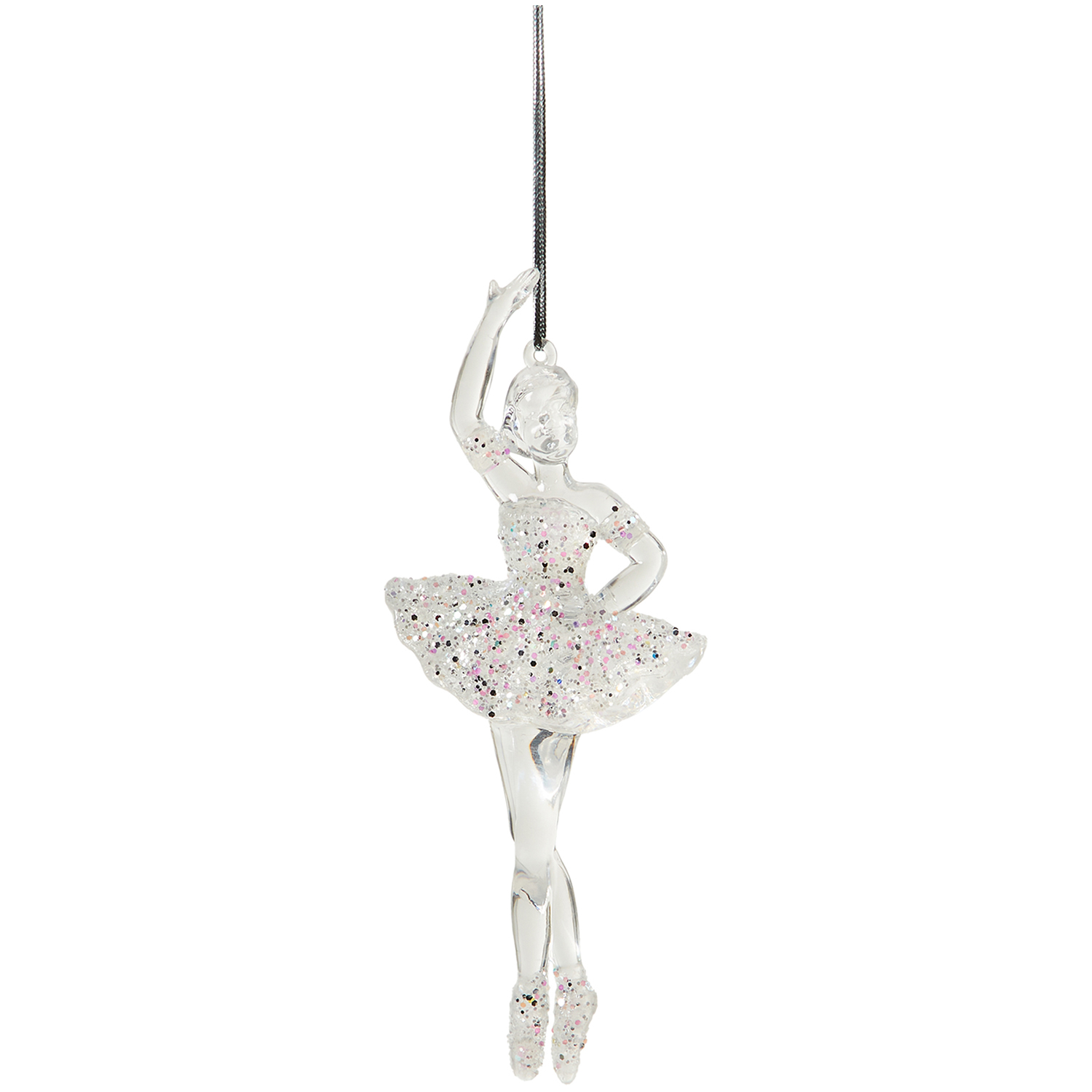 Hanging Glitter Ballerina Decoration - Silver Image 6