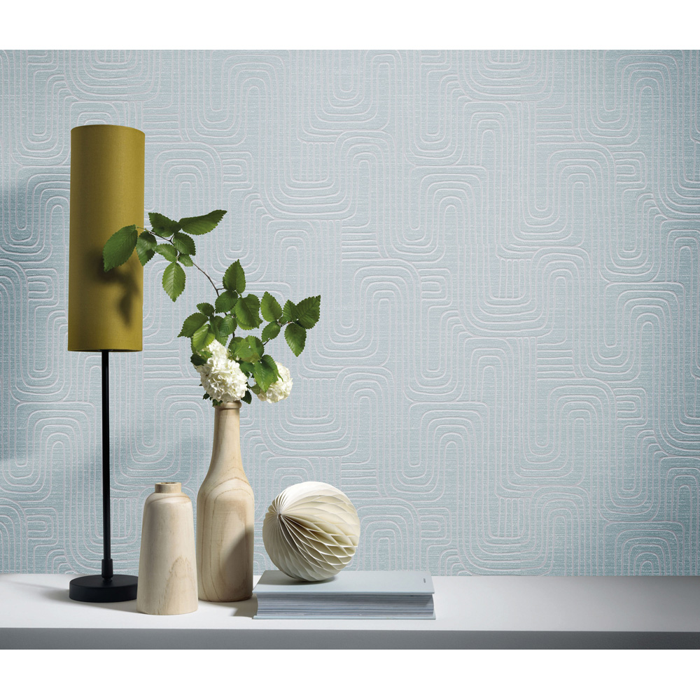 Erismann Rondo Linear Blue Wallpaper Image 6