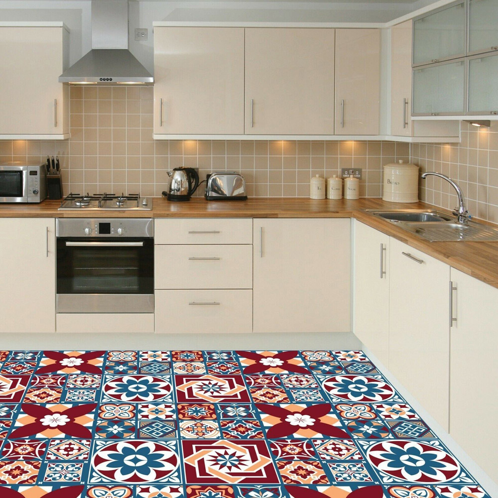 Walplus Westminster Multicolour Tile Melange Floor Sticker 120 x 60cm Image 6