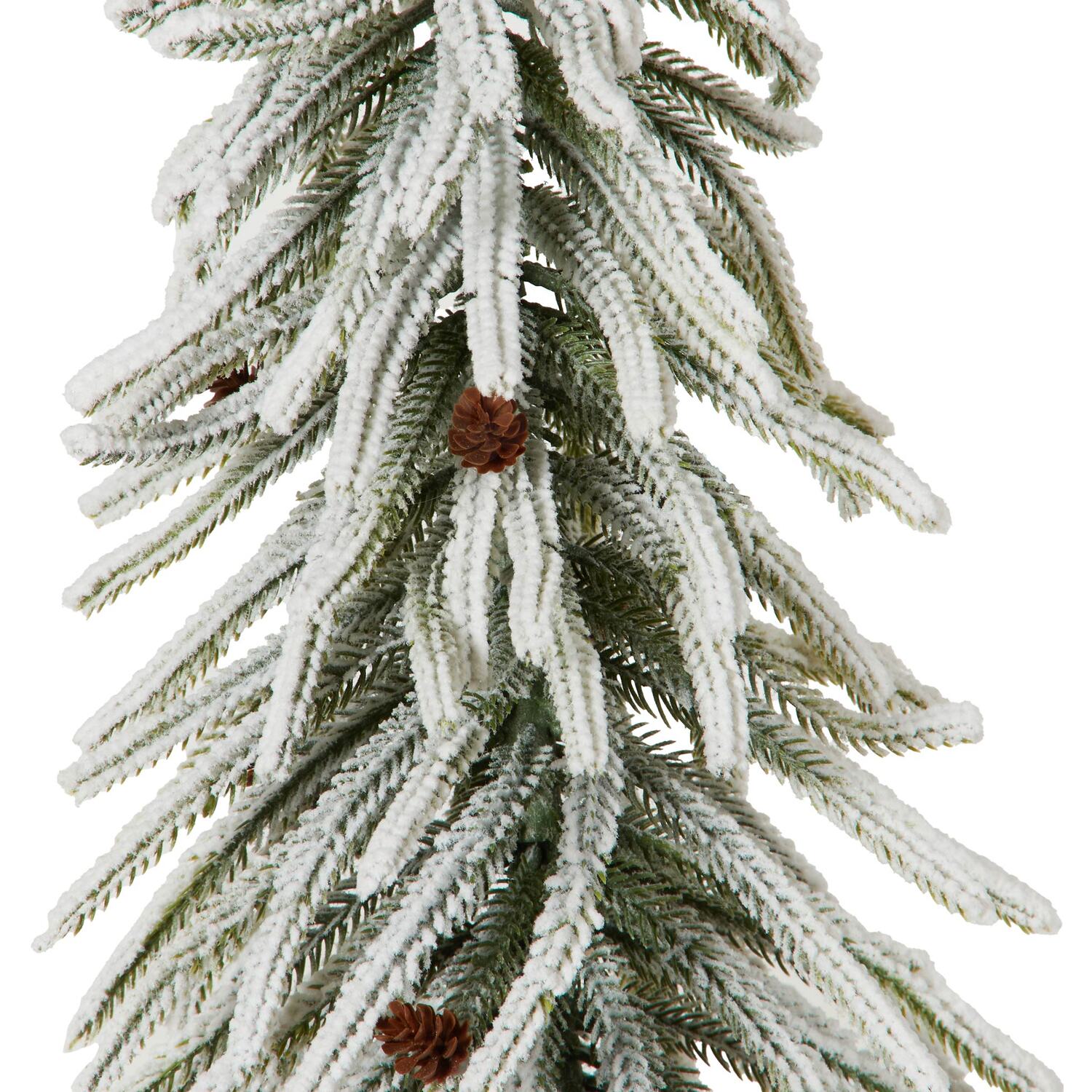Potted Scandi Flocked Christmas Tree Image 3