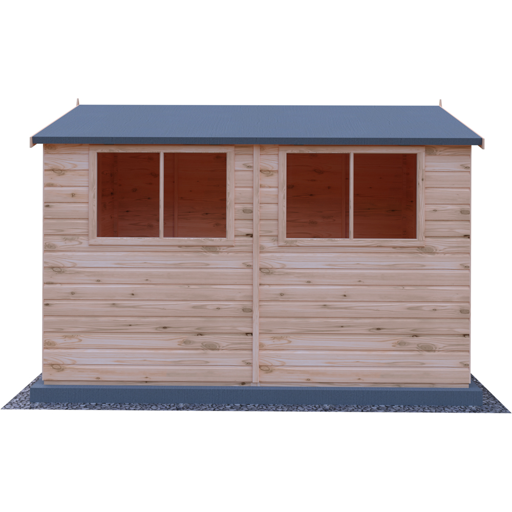Shire Lewis 10 x 8ft Wooden Shiplap Apex Shed Image 5