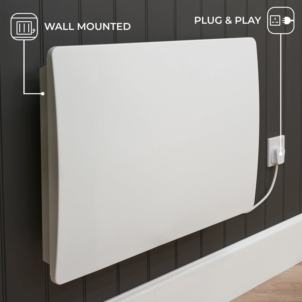 Adam Solis White Ceramic Core Electric Radiator 2000W Image 7