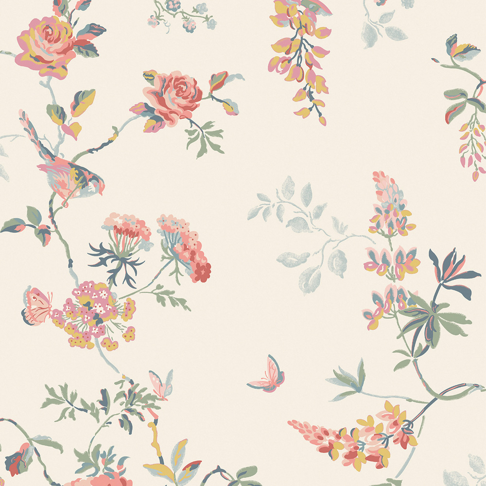 Cath Kidston Birds and Roses Spring Wallpaper Image 1