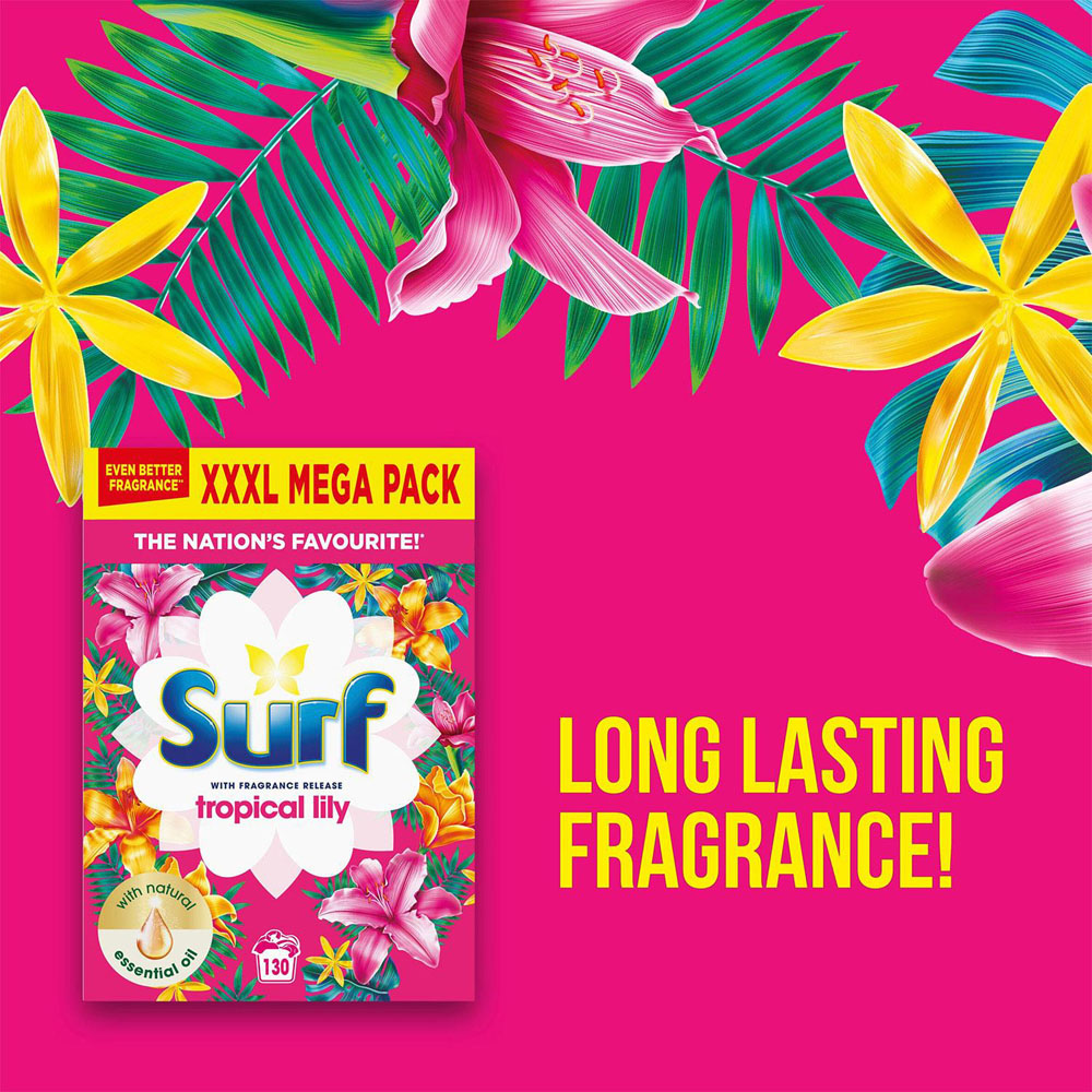 Surf Tropical Lily Laundry Powder with Comfort Pure Fabric Conditioner Image 5