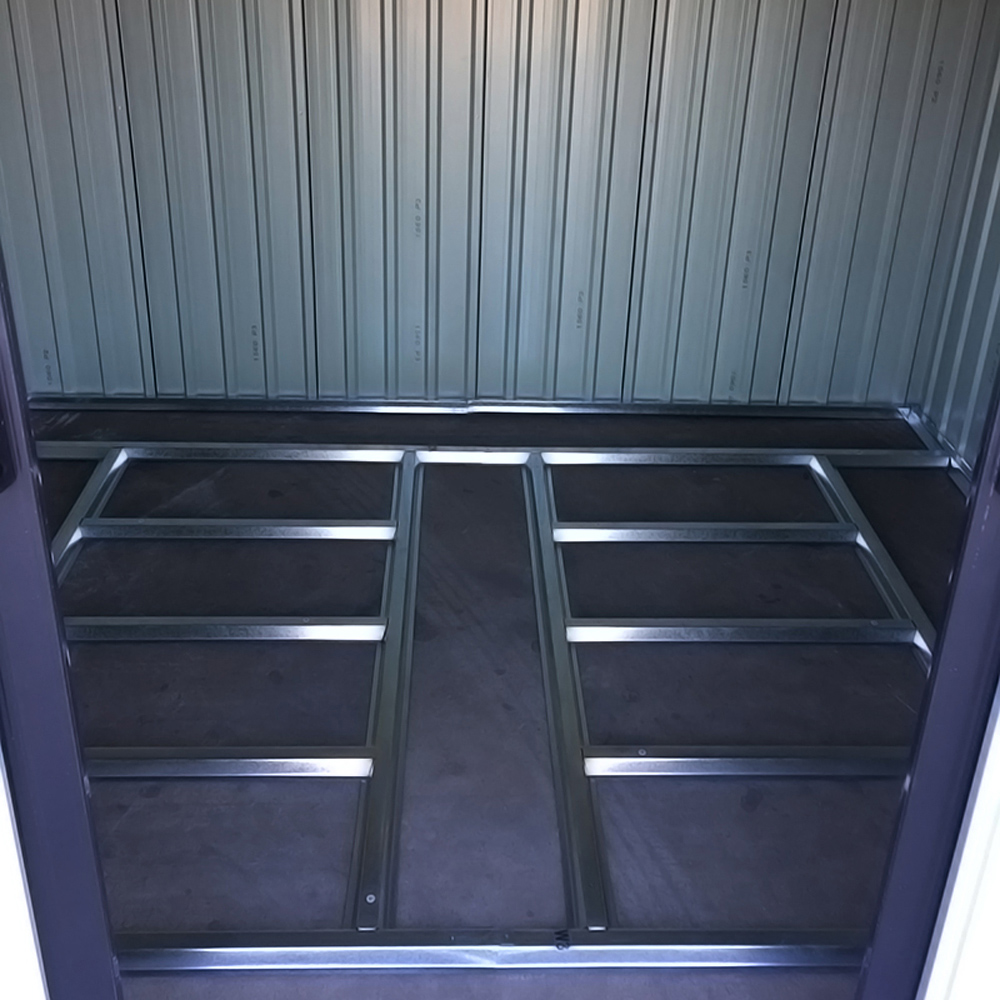 Living and Home 8.1 x 6.4ft Black Dual Sloped Roof Ventilated Metal Tool Storage Shed Image 6