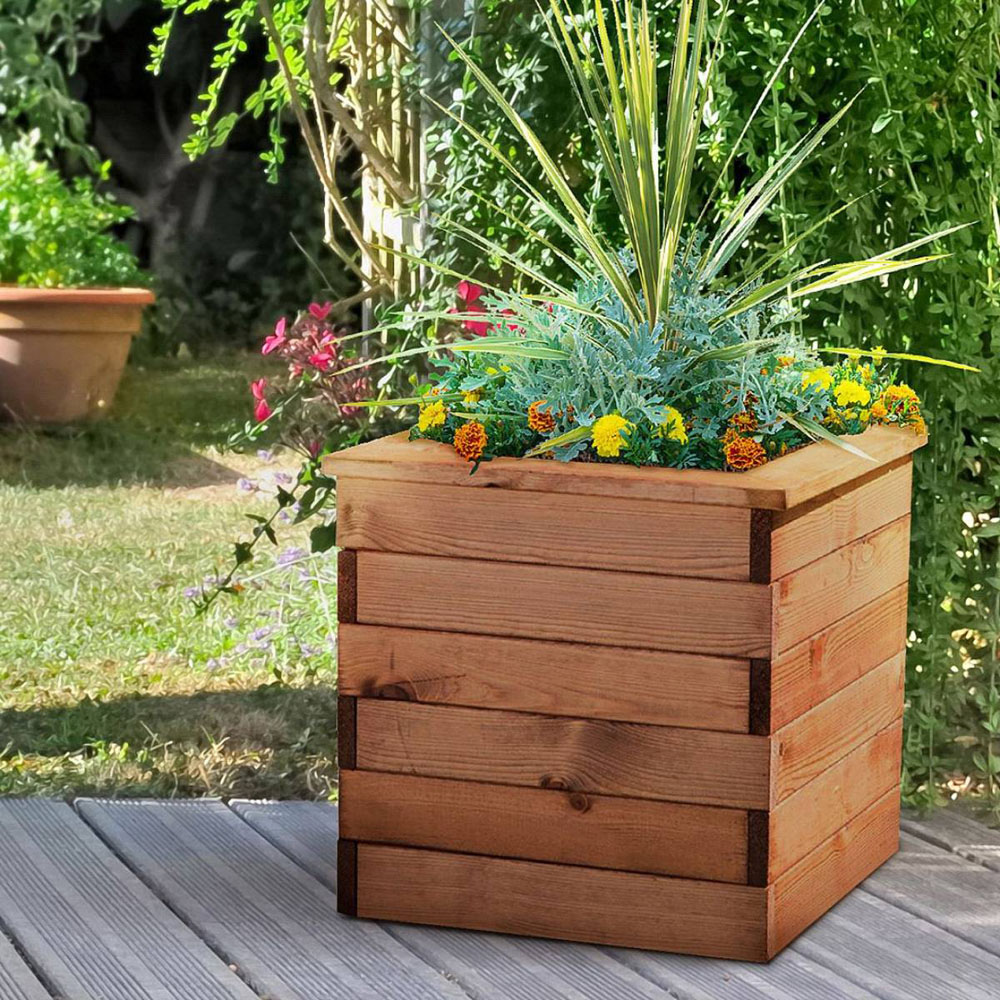 Lechuza Hortico Scandinavian Redwood Window Box Planter 47cm 2 Pack Image 4