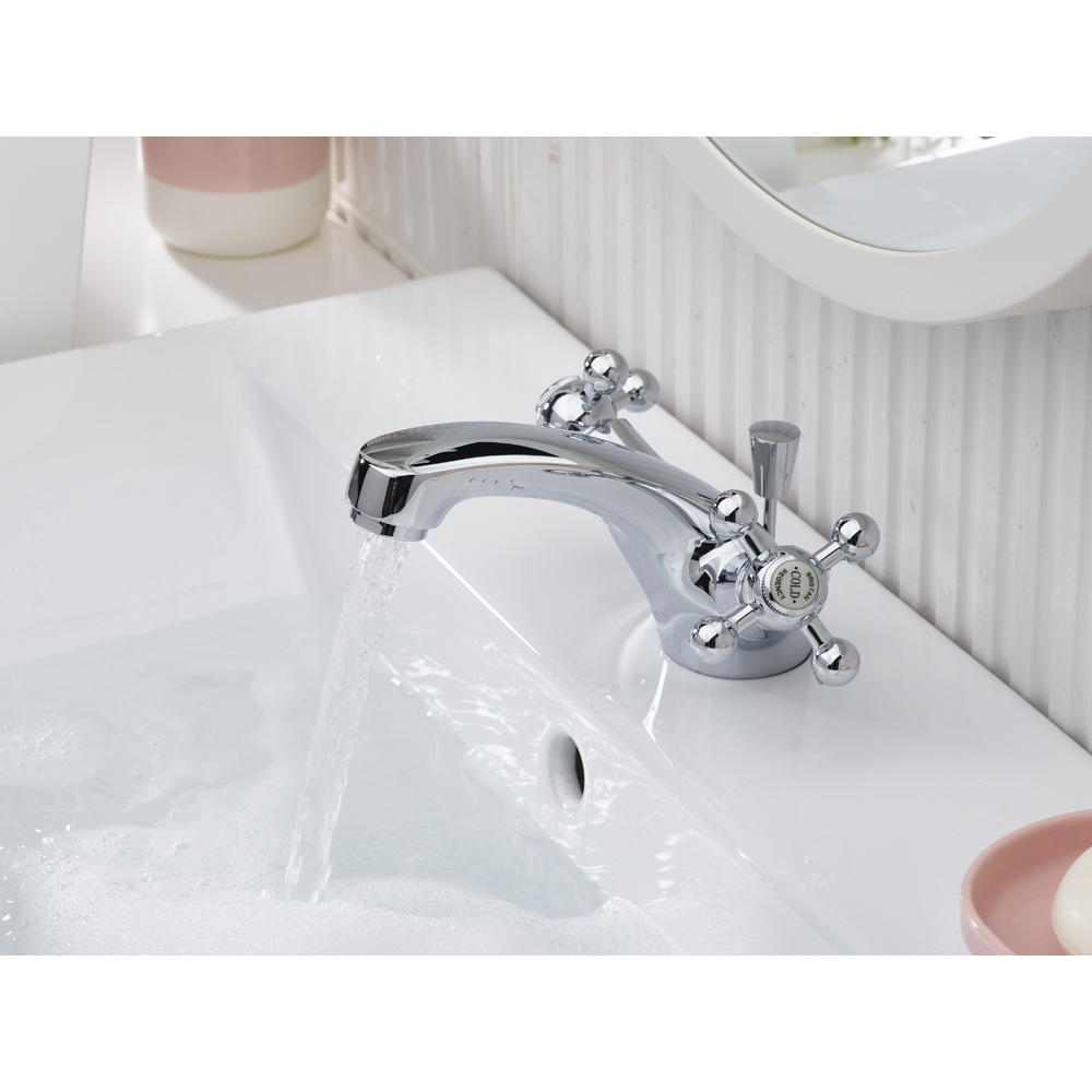 Bristan Regency Traditional Chrome Mono Basin Mixer with Pop Up Waste Image 6
