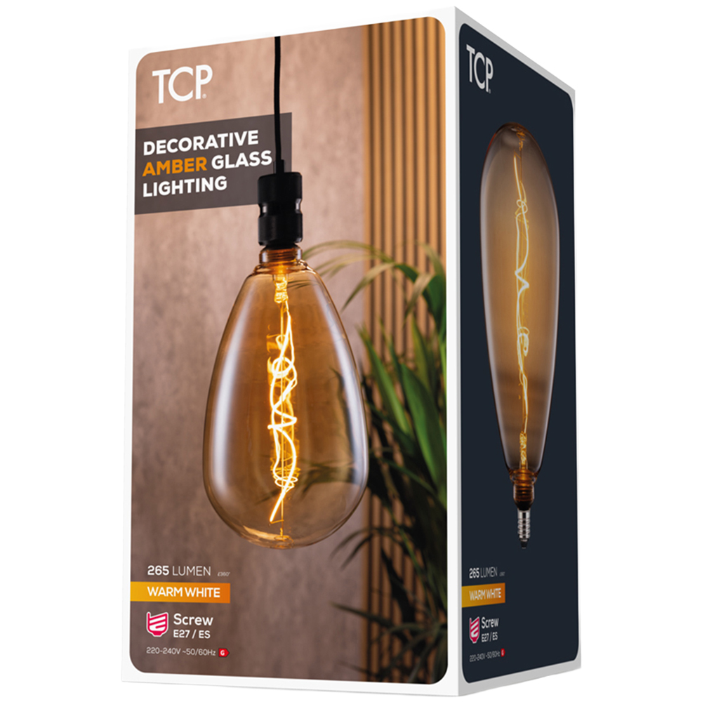 TCP Amber E27 Warm White Glow Twist Decorative Bulb Image 3