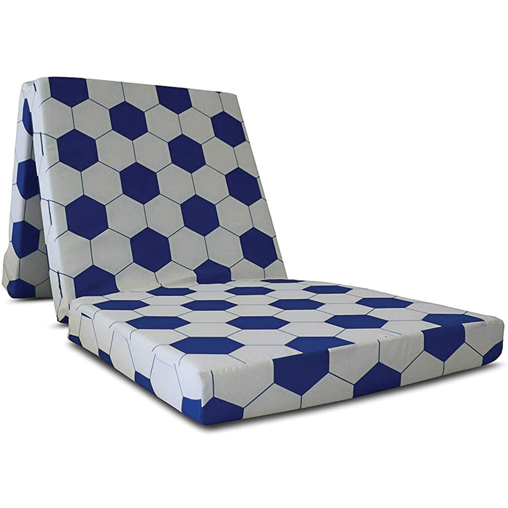 Visco Therapy Kids Football Blue Folding Futon Z Bed Mattress Image 2