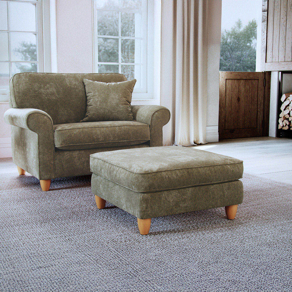 Sinatra Glory Winter Moss Footstool Image 3