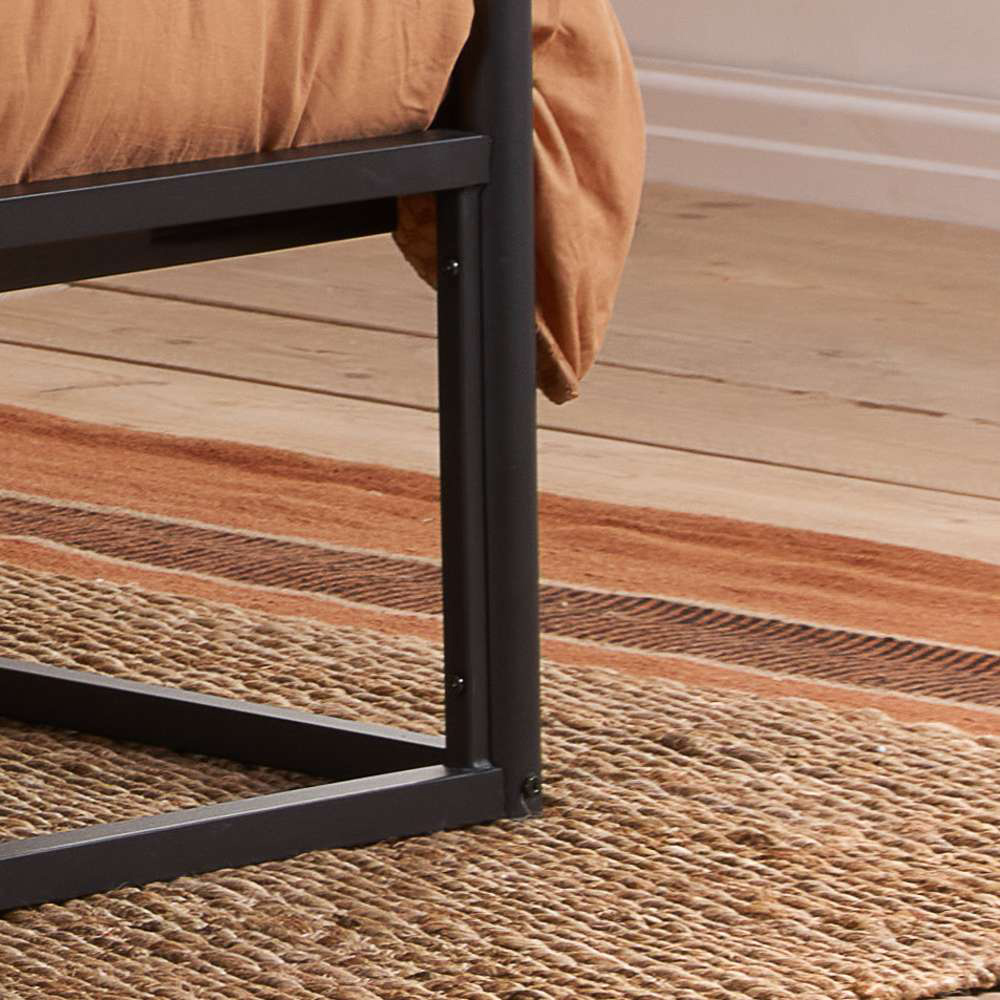 Farringdon Single Black Metal 4 Poster Bed Frame Image 6