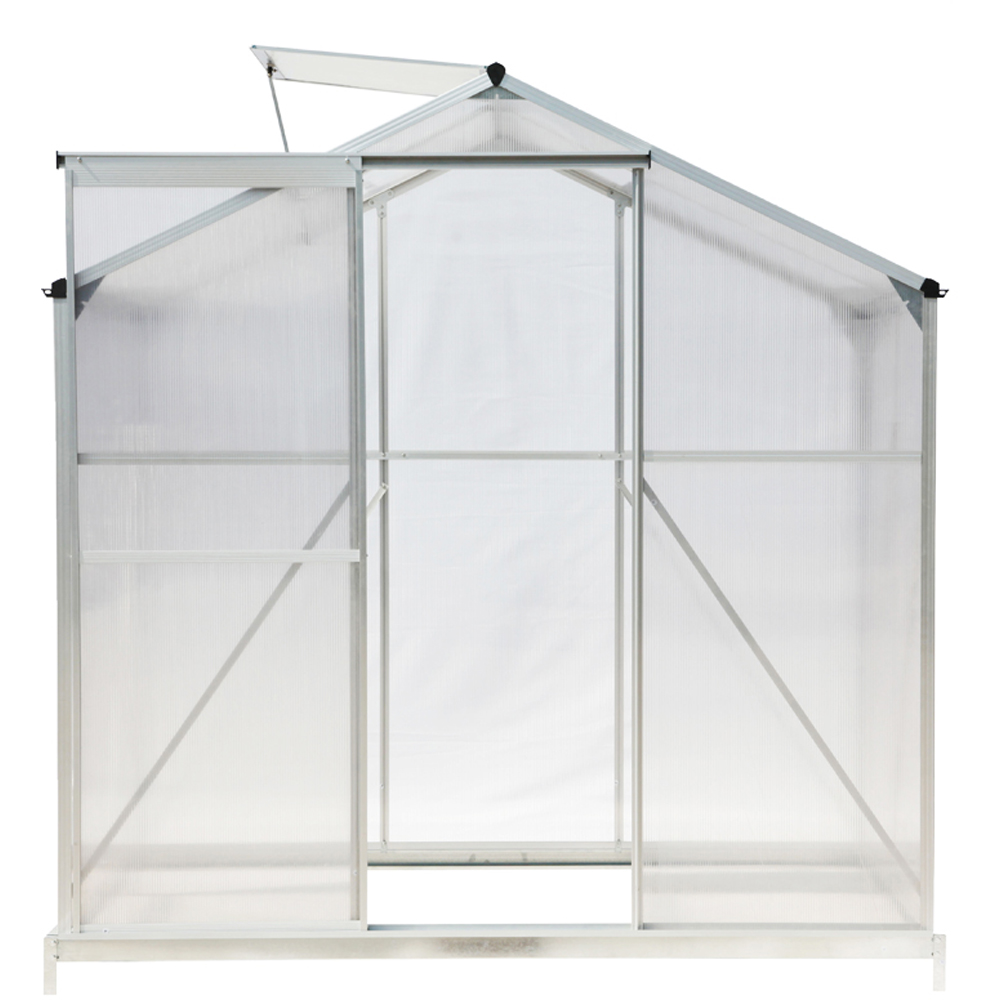 Living and Home Aluminium 4.2 x 6.2ft Hobby Greenhouse with Base Image 4