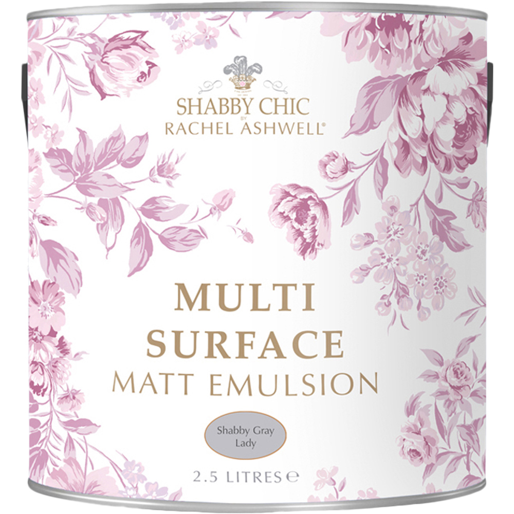Shabby Chic by Rachel Ashwell® Shabby Gray Lady Matte Emulsion Multi Surface Paint 2.5L Image 2