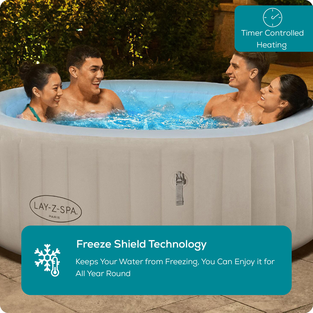 Lay-Z-Spa Paris 6 Person AirJet Hot Tub 66 x 196cm Image 9