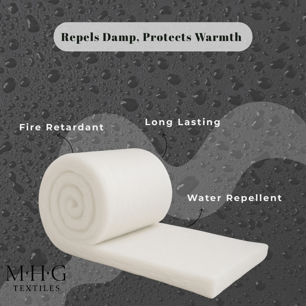 MHG Textiles White Non-Itch Polyester Thermal Lining Campervan Insulation Roll 4m x 570 x 110mm Image 7