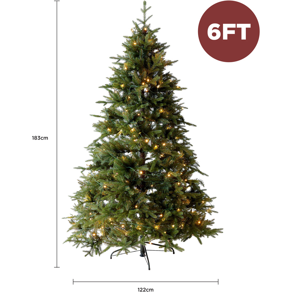 Charles Bentley Luxury Pre Lit Hinged Artificial Christmas Tree 6ft Image 7