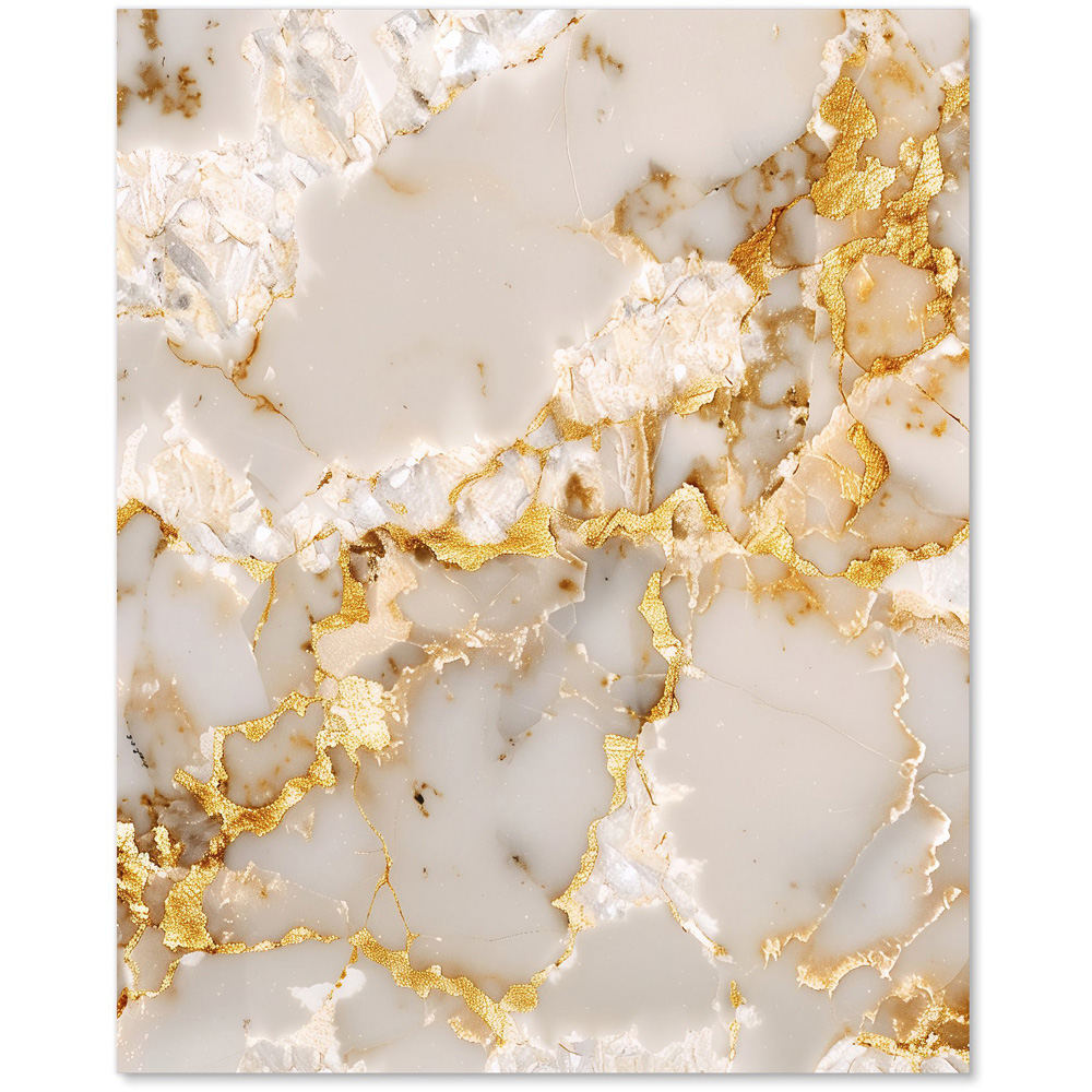 Warren Reed Designer Gold And White Quartz Effect Glass Kitchen Splashback 75 x 60cm Image 2