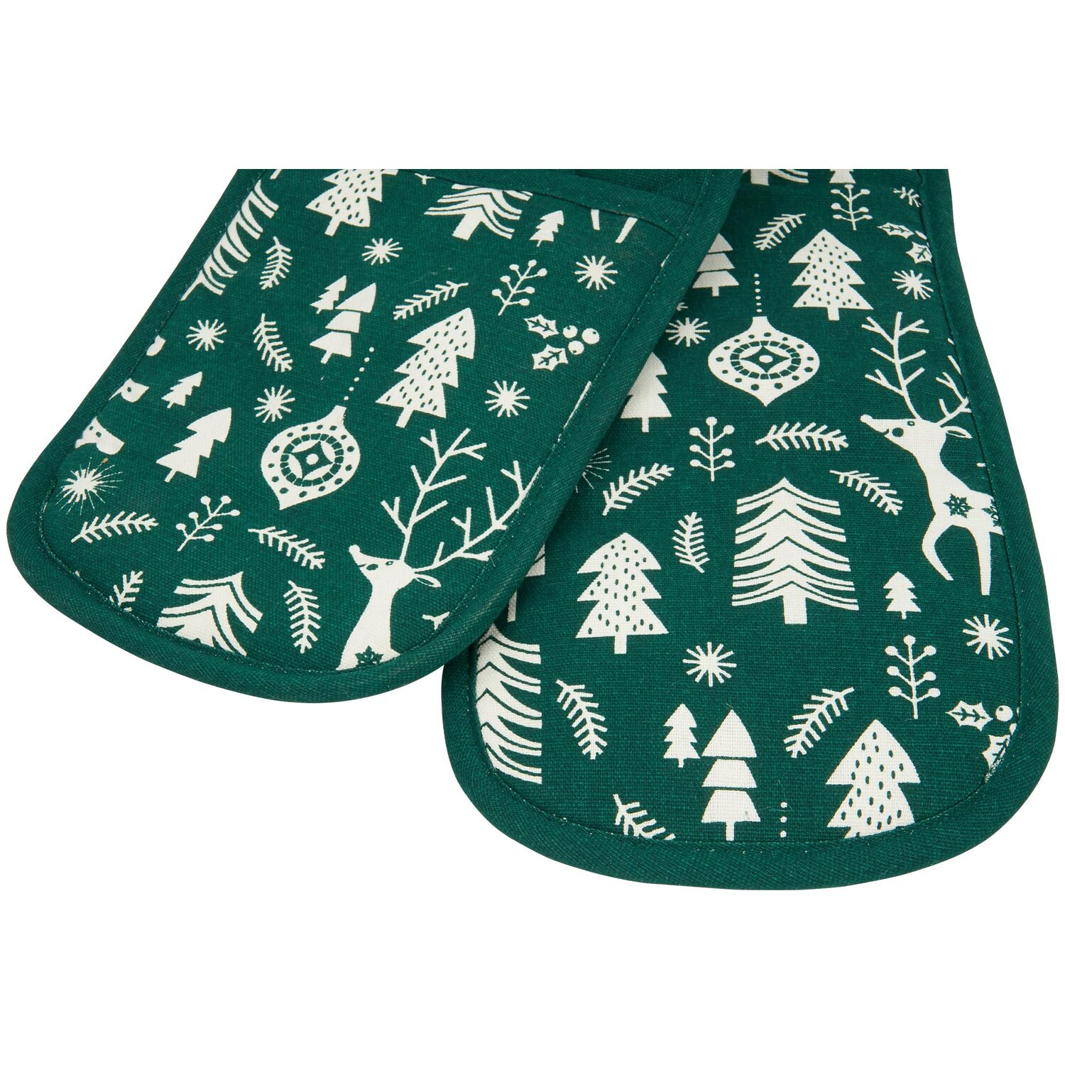 Emerald Scandi Double Oven Glove - Green Image 2