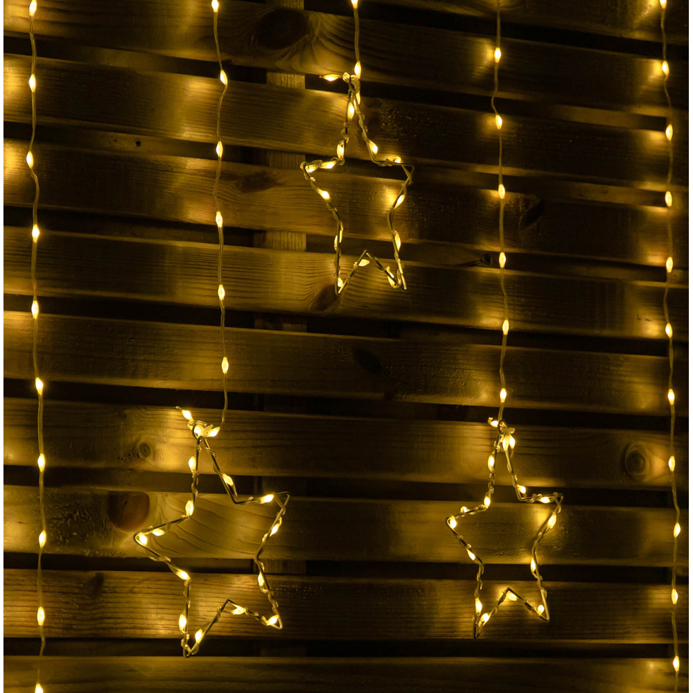 Premier FlexiBrights 258 Warm White LED Star Christmas Curtain Light 1.2 x 1.2m Image 6