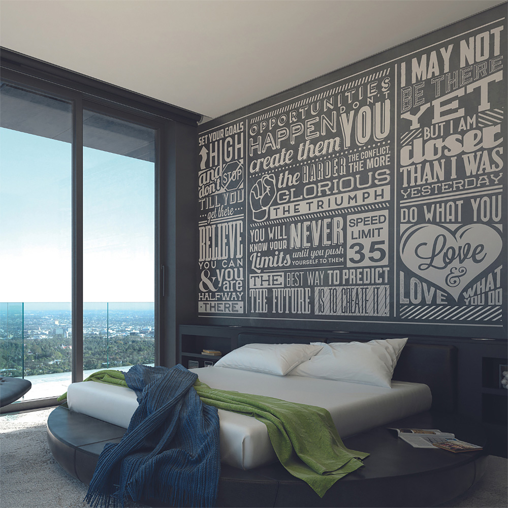 Origin Murals Chalk Quotes Black Wall Mural Image 3