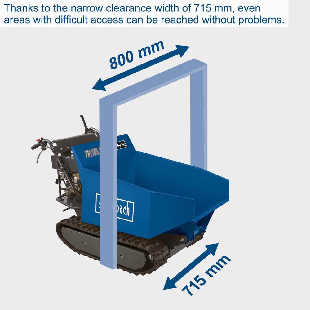 Scheppach DP5000 5.6HP Hydraulic Tip Petrol Tracked Dumper with 300L Tipping Container Image 7