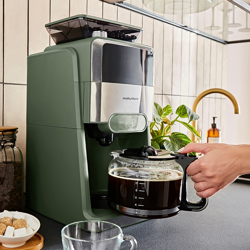 Morphy Richards Zino Grind and Brew 162108 Olivine 1.5L Automatic Filter Coffee Machine Image 2