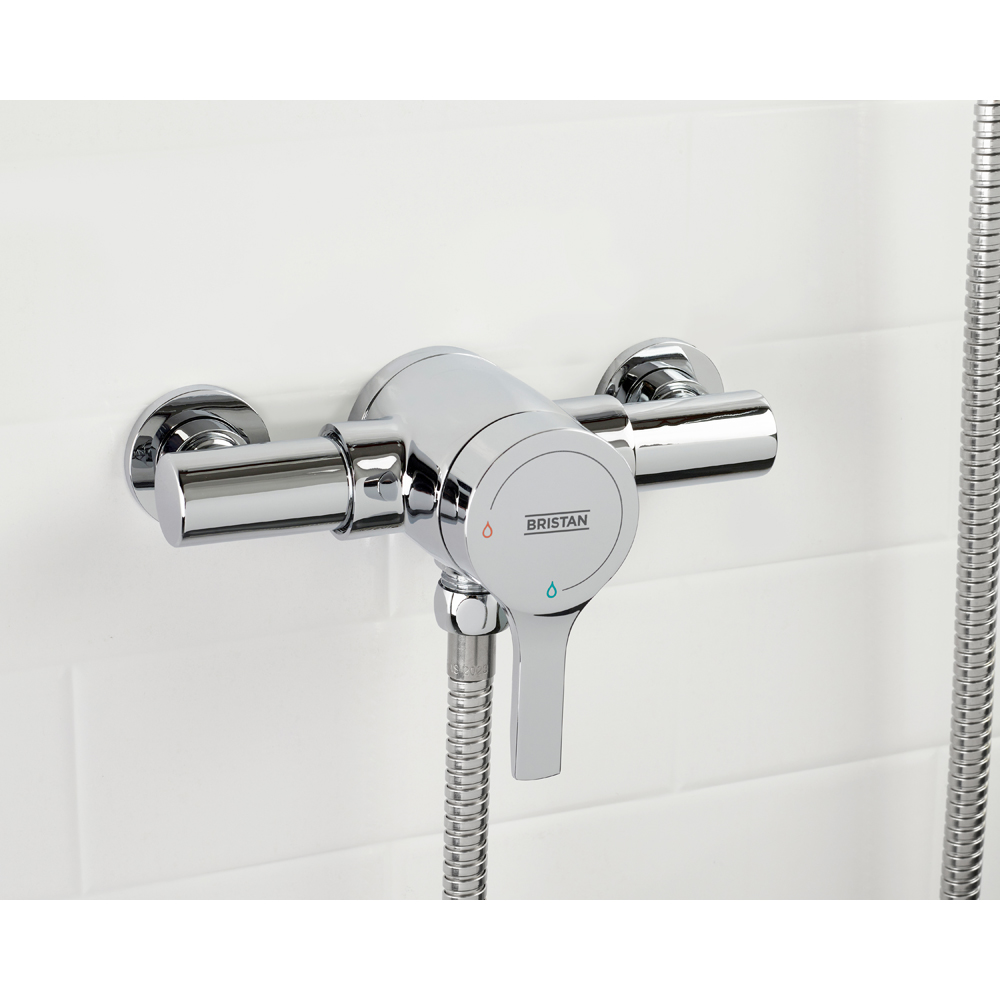 Bristan Onza Chrome Thermostatic Exposed Shower Valve with Single-Function Handset Image 3