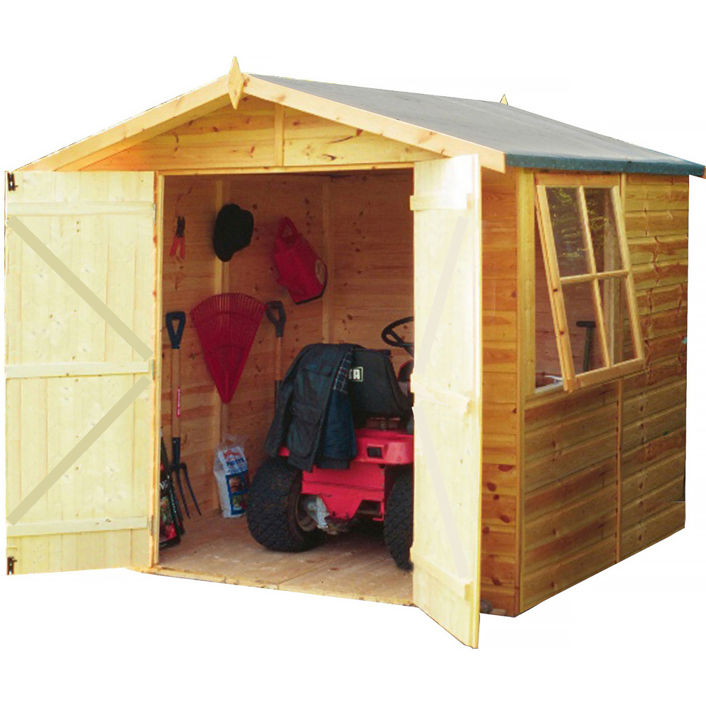 Shire Alderney 7 x 7ft Double Door Dip Treated Shiplap Shed Image 3