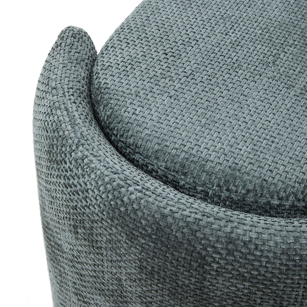 Living and Home 2 Seater Dark Green Oval Upholstered Storage Bench Image 3