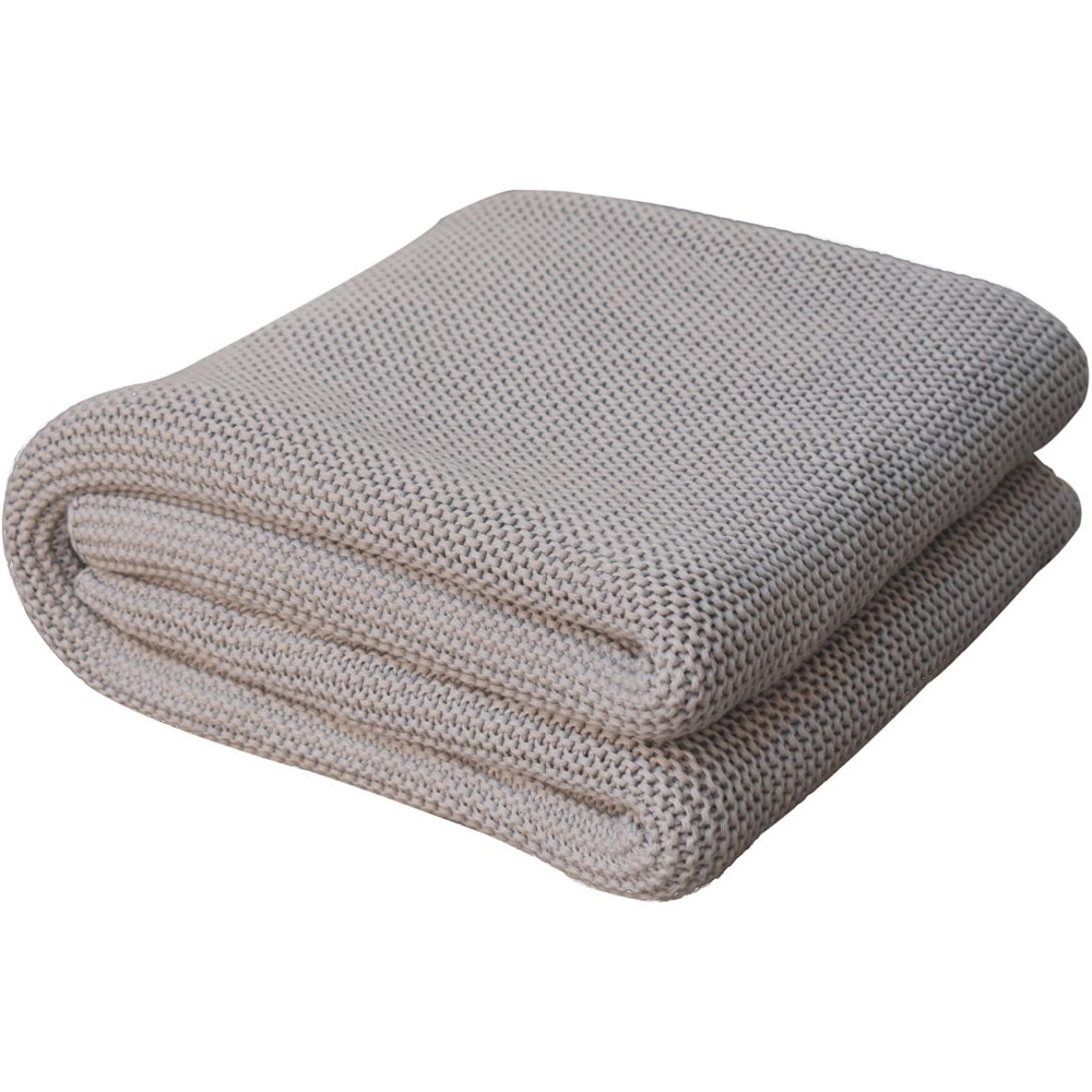 Artisan Furniture Grey Double Knitted Throw Image 4