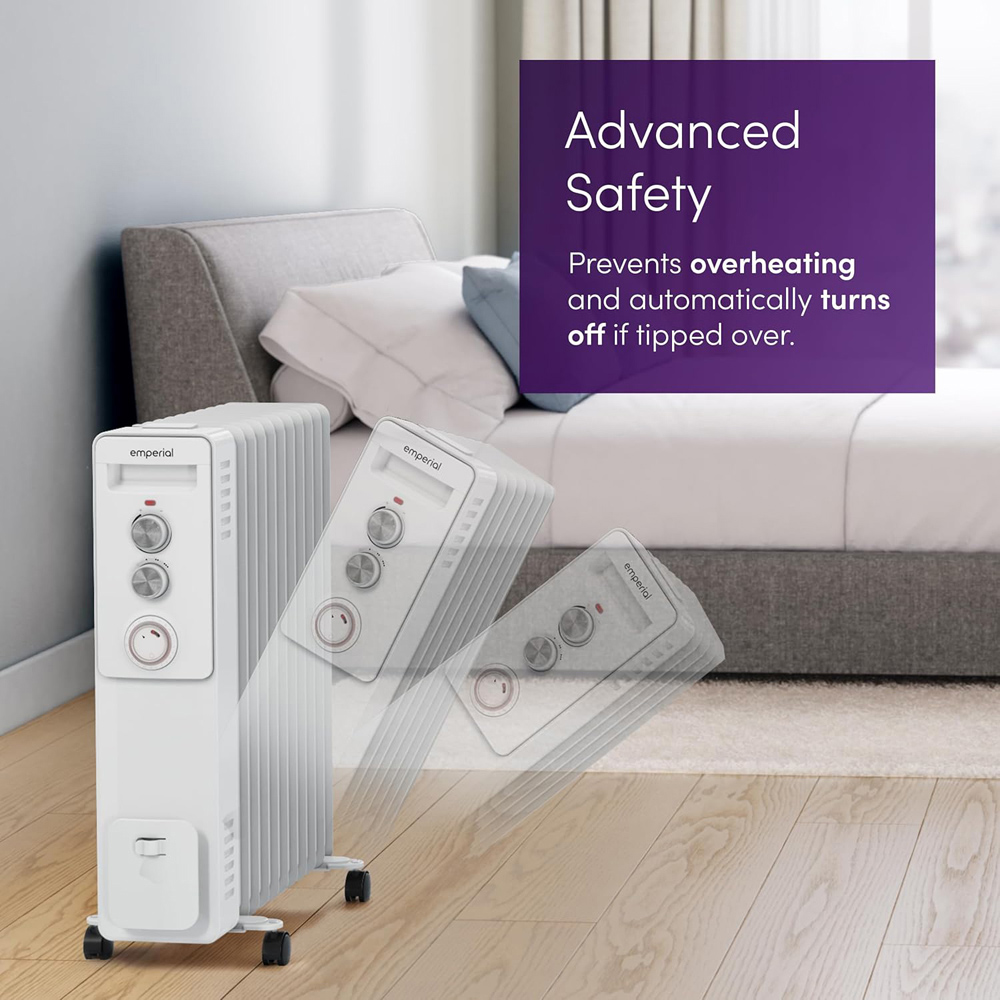 Emperial 11 Fin Oil Filled Radiator Heater 2500W Image 6