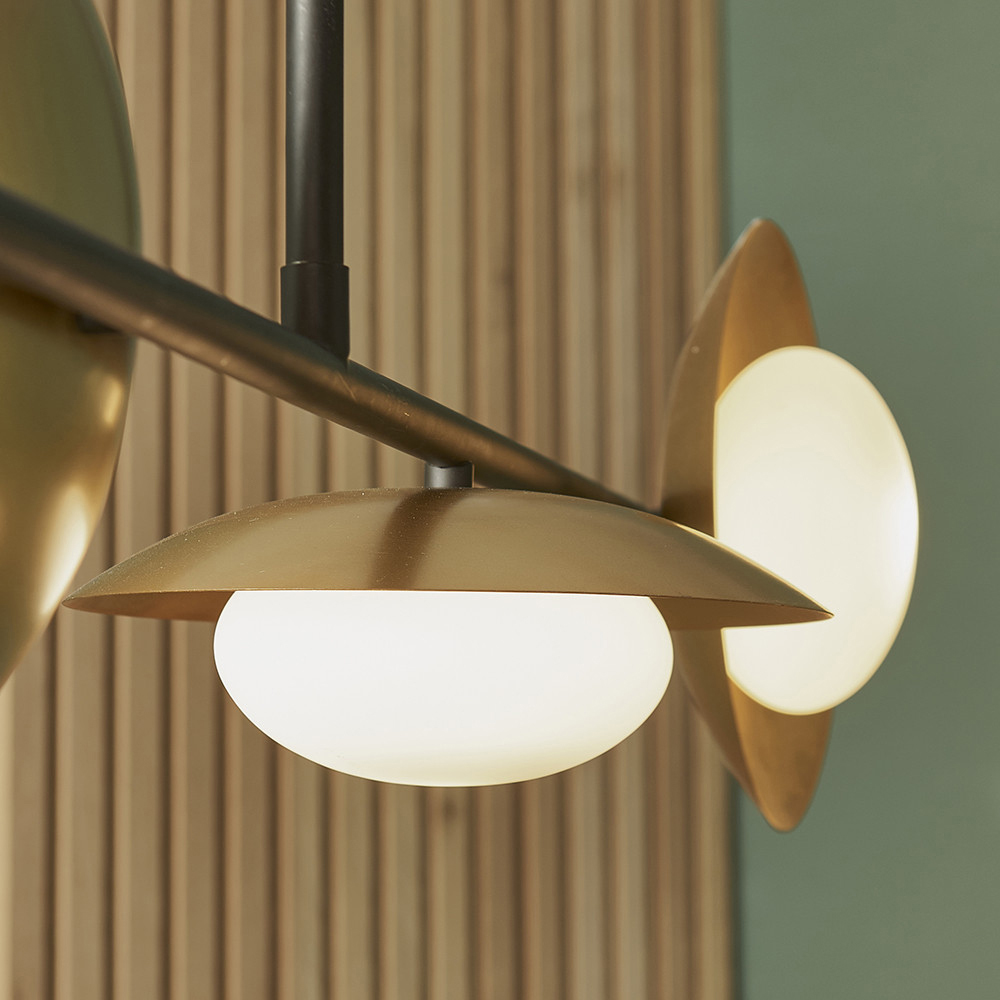 Merano Tivoli Gold and Dark Bronze 4 Light Ceiling Light Image 4