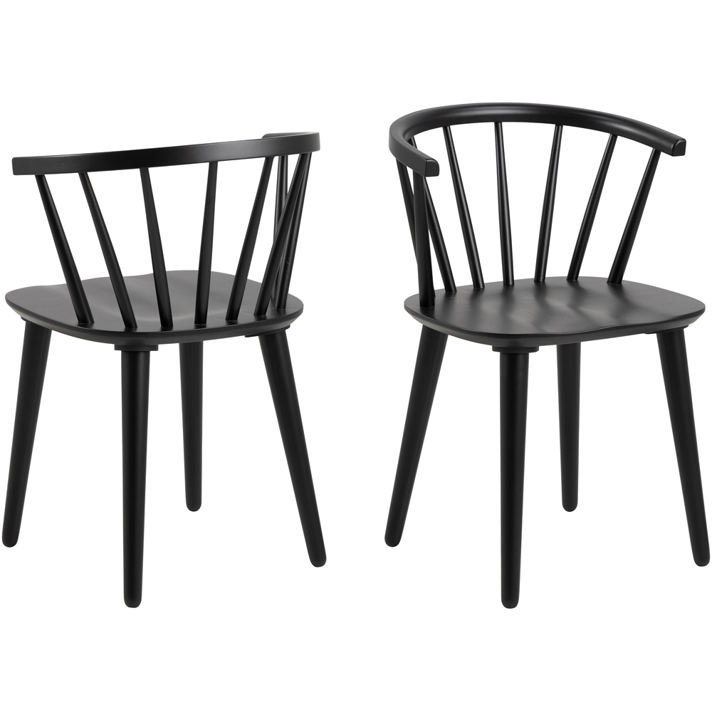 Florence Christo Ida 6 Seater Dining Set Oak and Black Image 3