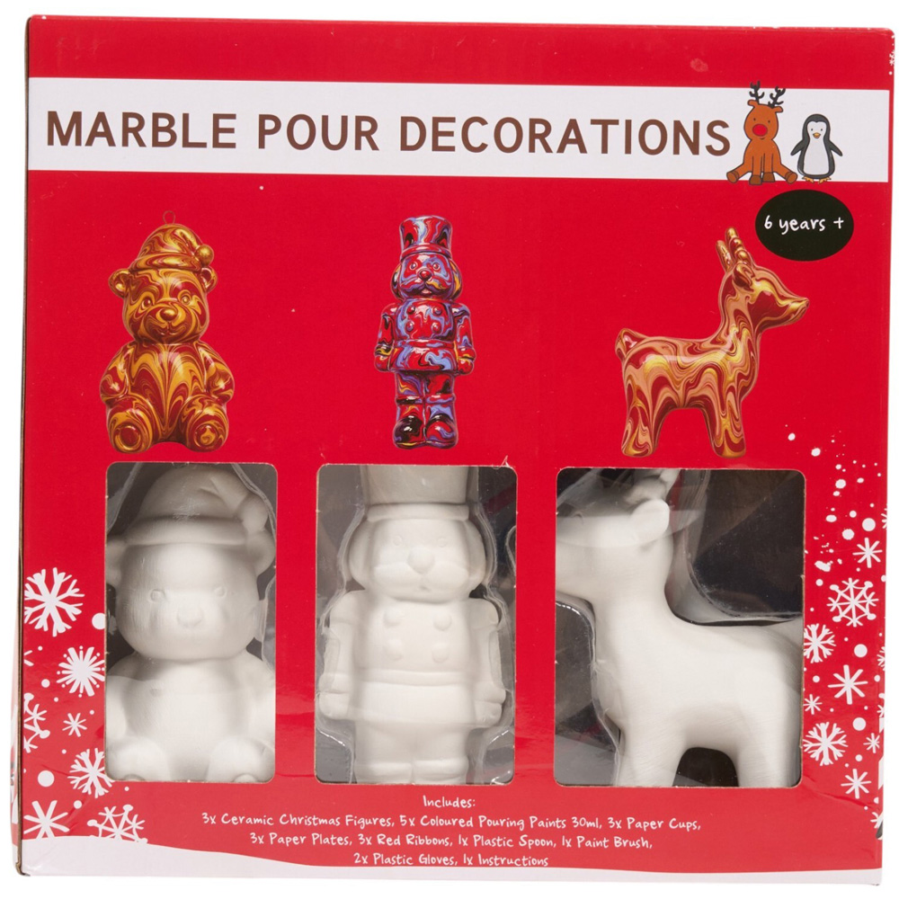 Christmas Marble Pour Decorations Kit Image 2