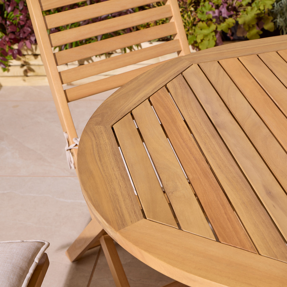 Rowlinson Ashdown 8 Seater Oval Folding Dining Set with Cushions Image 5