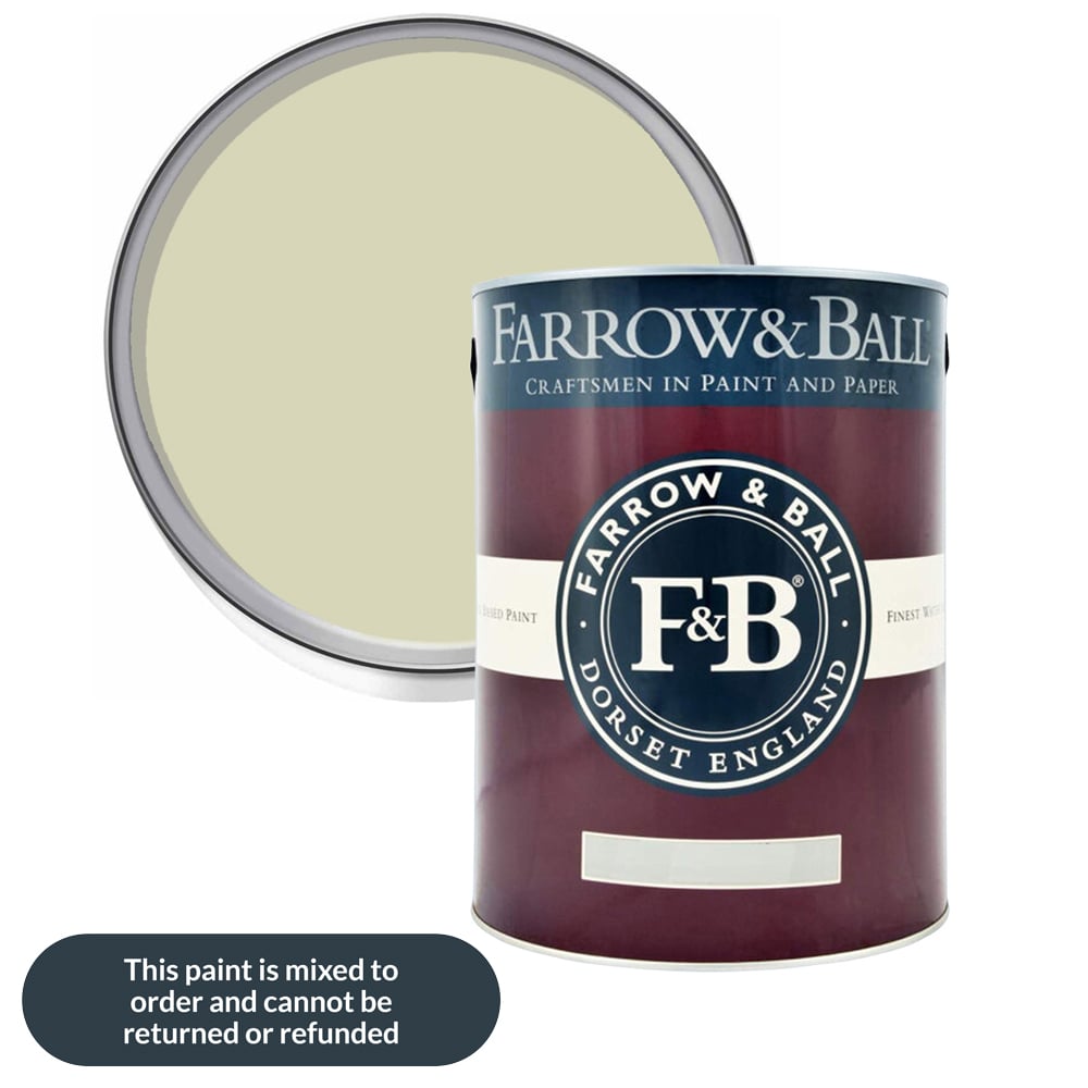 Farrow & Ball Interior Wood and Metal 206 Green Ground Flat Eggshell Paint 5L Image 1