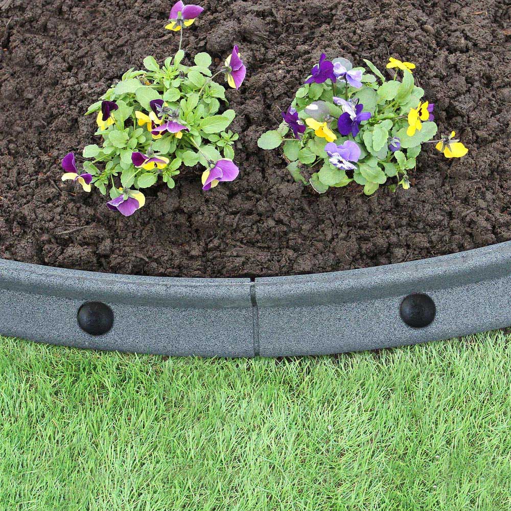 MonsterShop Grey 4ft 18 Pack Flexible Lawn Edging Image 2