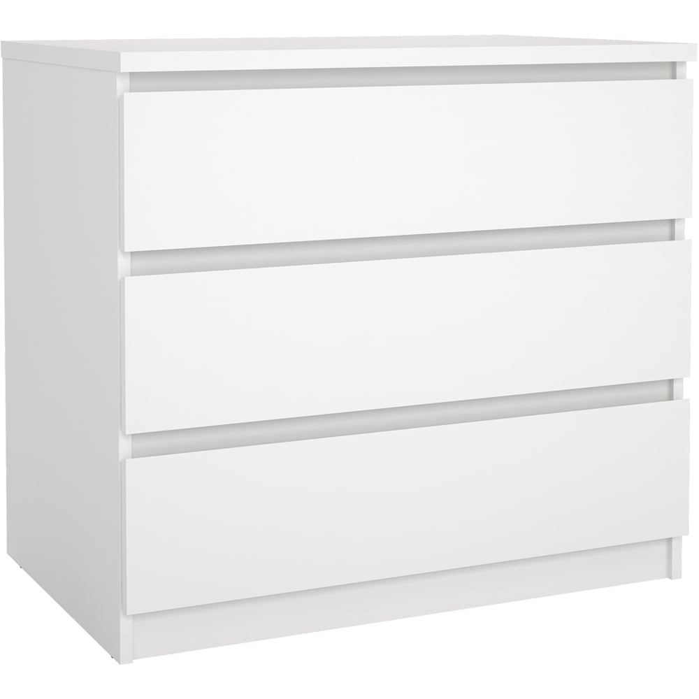 Florence Naia 3 Drawer White Chest of Drawers Image 2