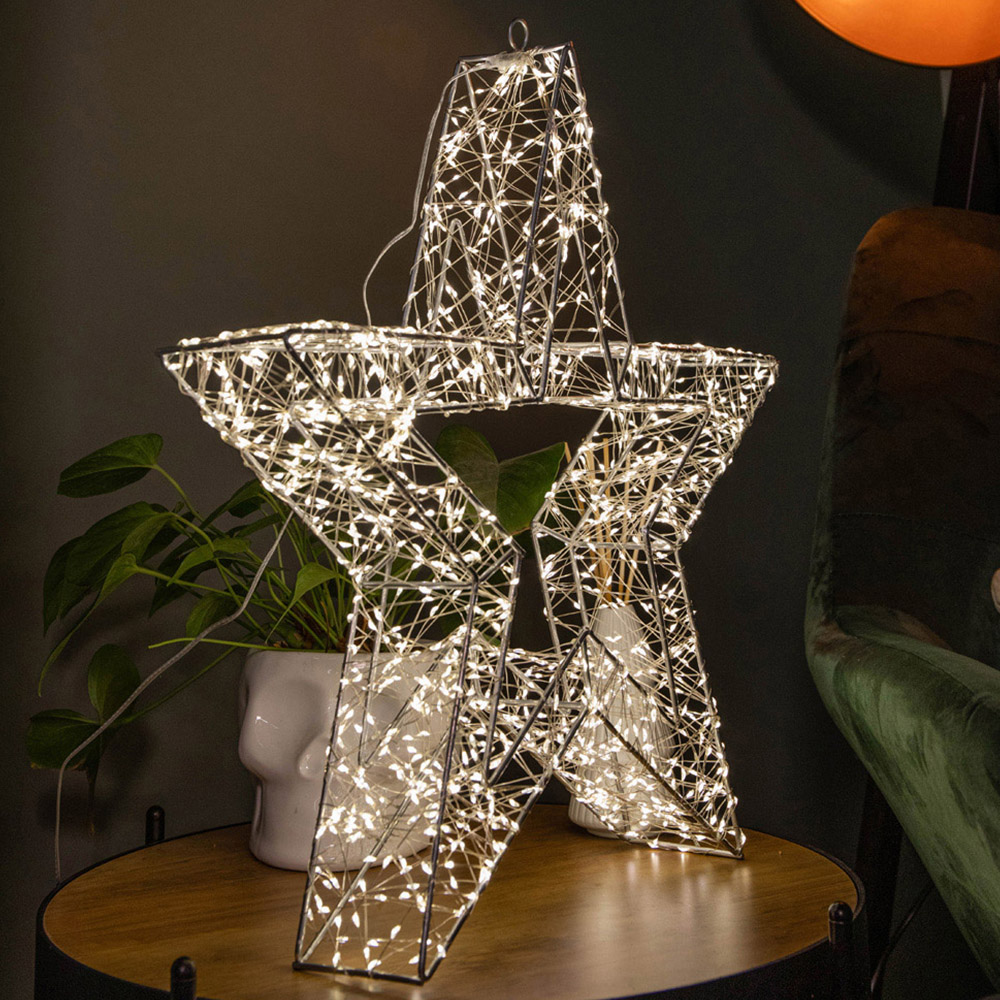 Samuel Alexander Warm White LED Dewdrop Christmas Star 50cm Image 4
