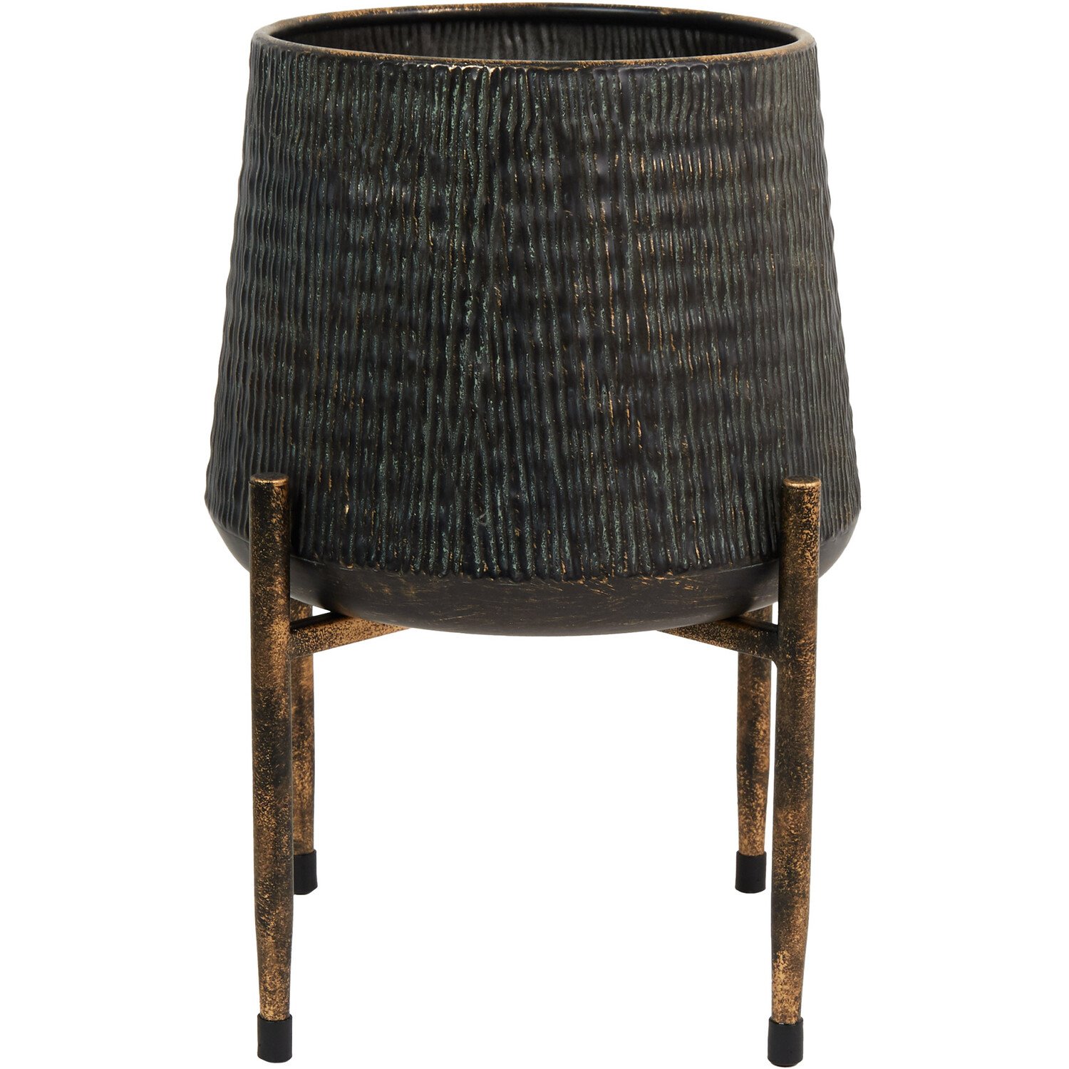 Metal Planter on Stand - Black Image 4