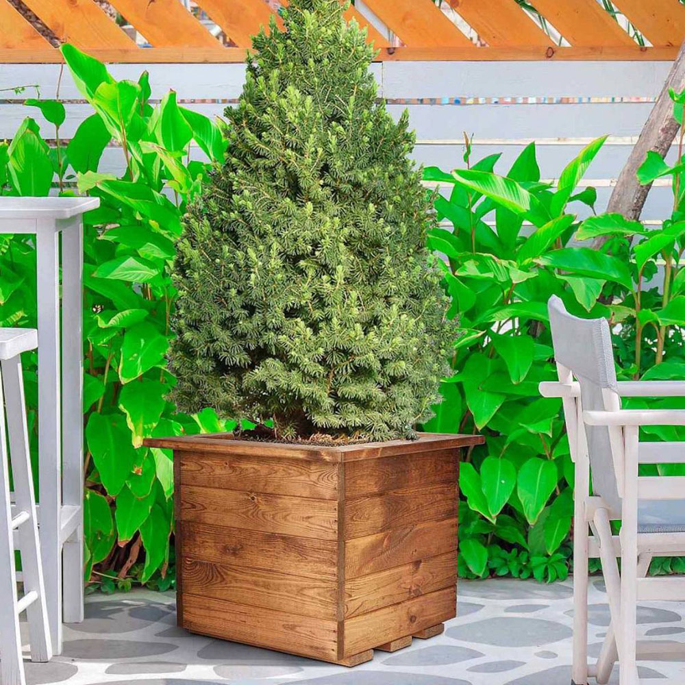 Lechuza Hortico Scandinavian Redwood Window Box Planter 47cm 2 Pack Image 3