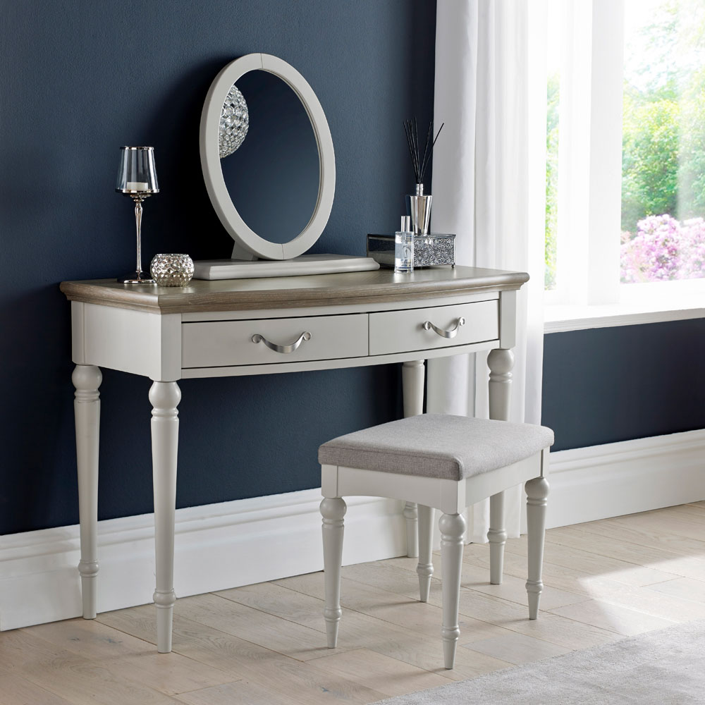 Bentley Designs Montreux 2 Drawer Grey Washed Oak and Soft Grey Dressing Table Image 7