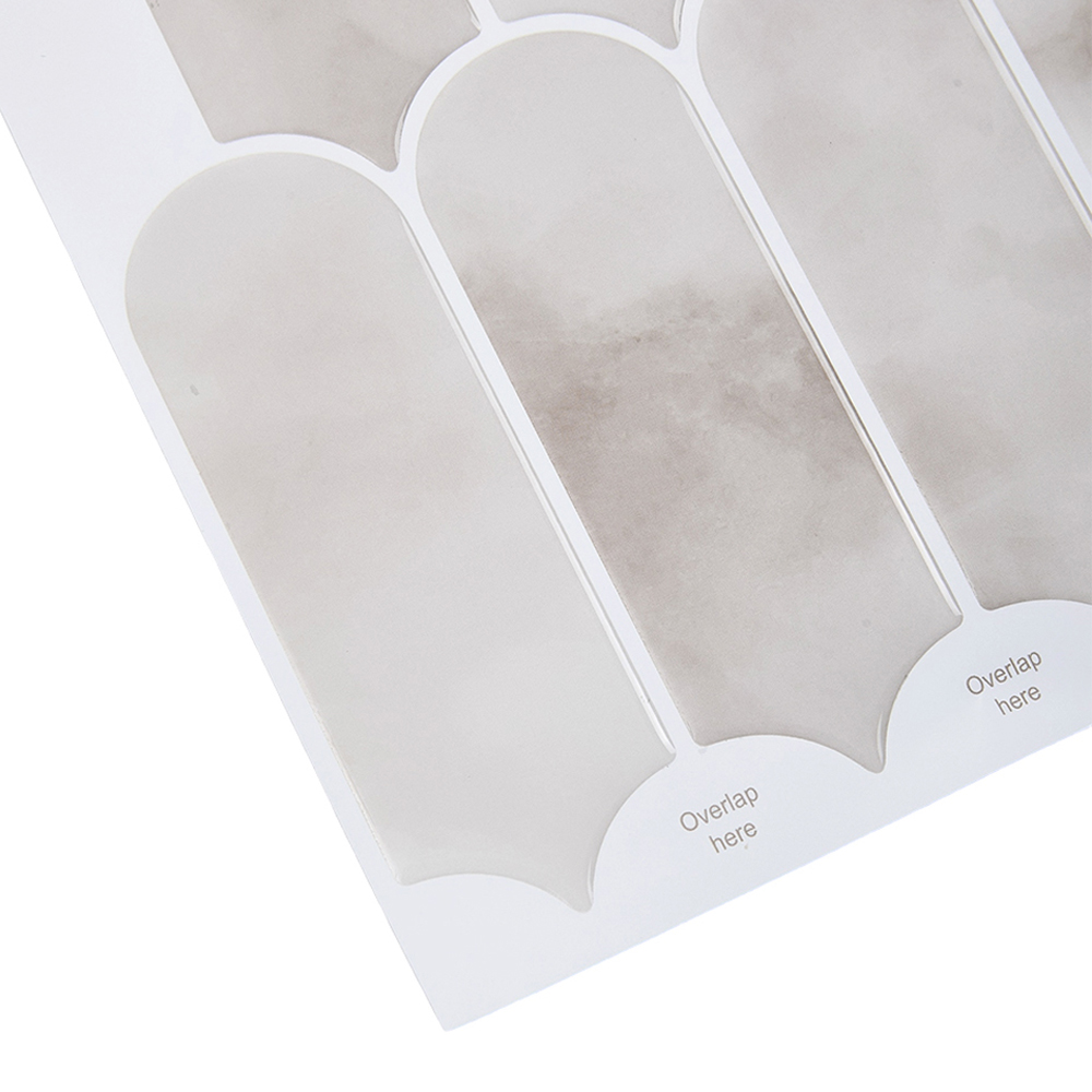 Living and Home Light Beige Arch Self Adhesive Wall Sticker 10 Pack Image 4