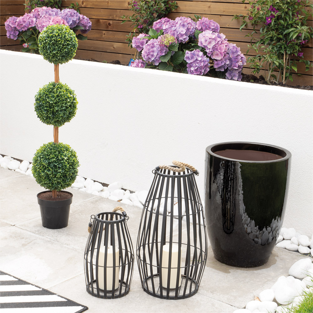 Best4 Green Artificial Topiary Triple Ball Tree 90cm Image 2