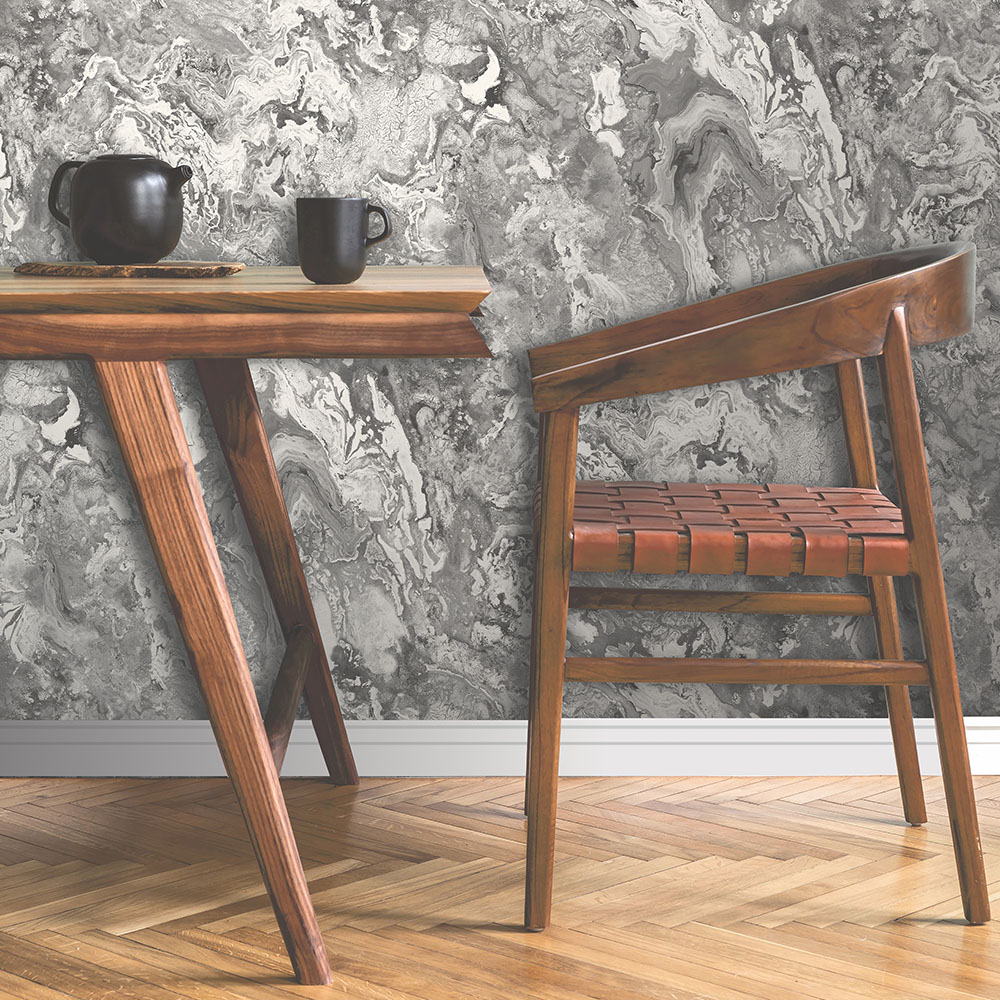 Rasch Serafina Black and White Wallpaper Image 2