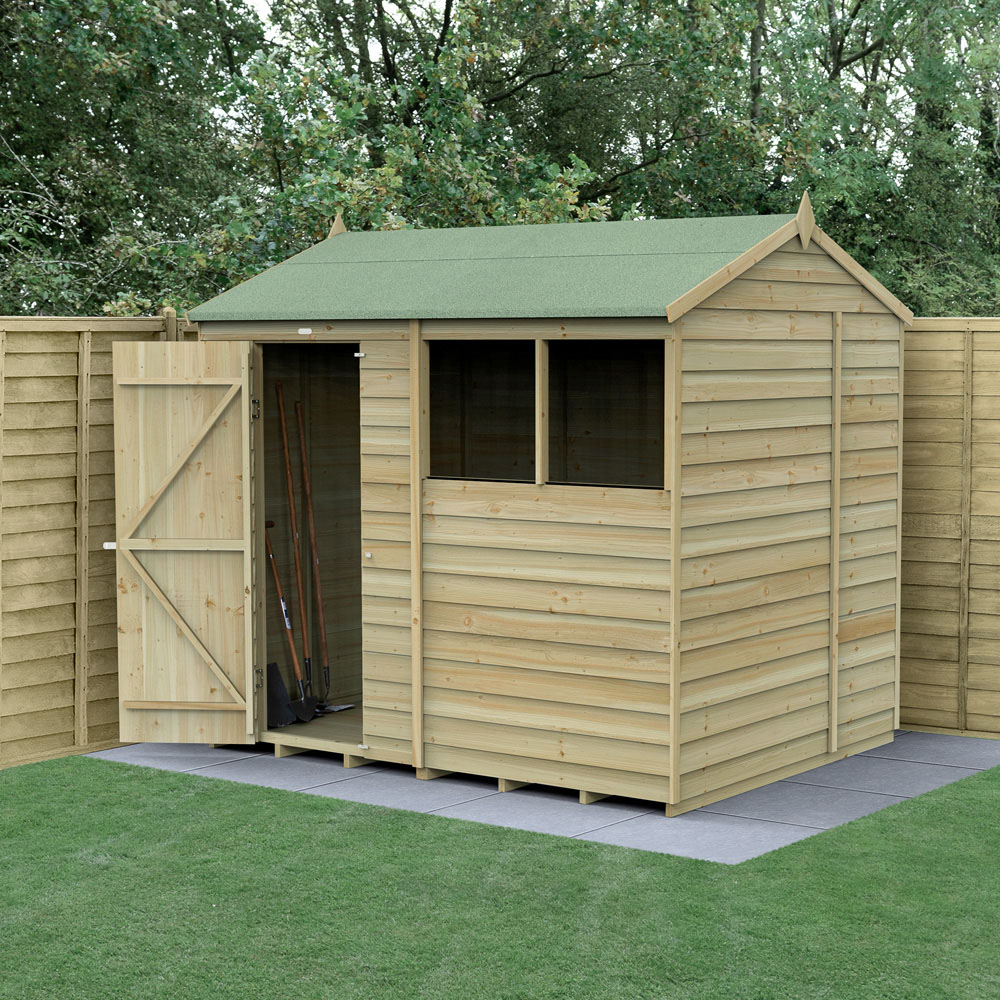 Forest Garden 4LIFE 8 x 6ft Reverse Apex Shed Image 2