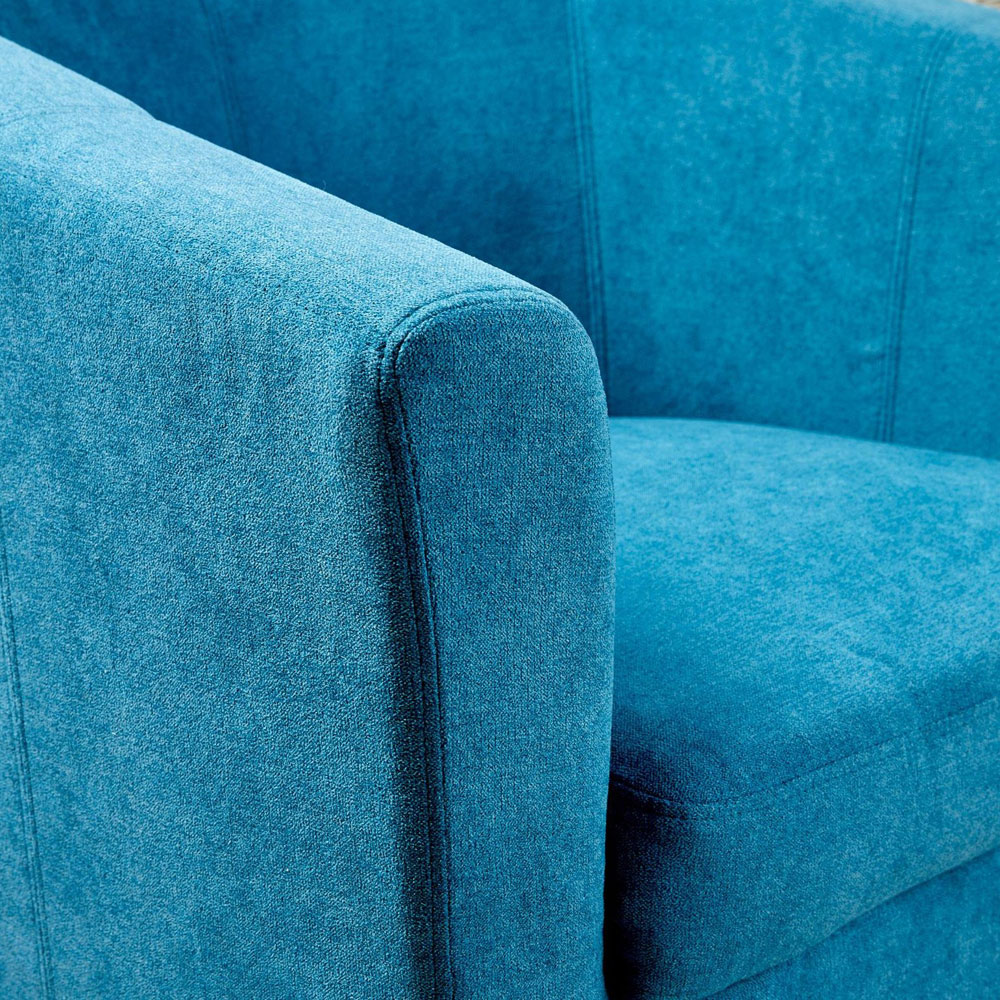 Home Source Bedford Teal Padded Tub Chair Image 3