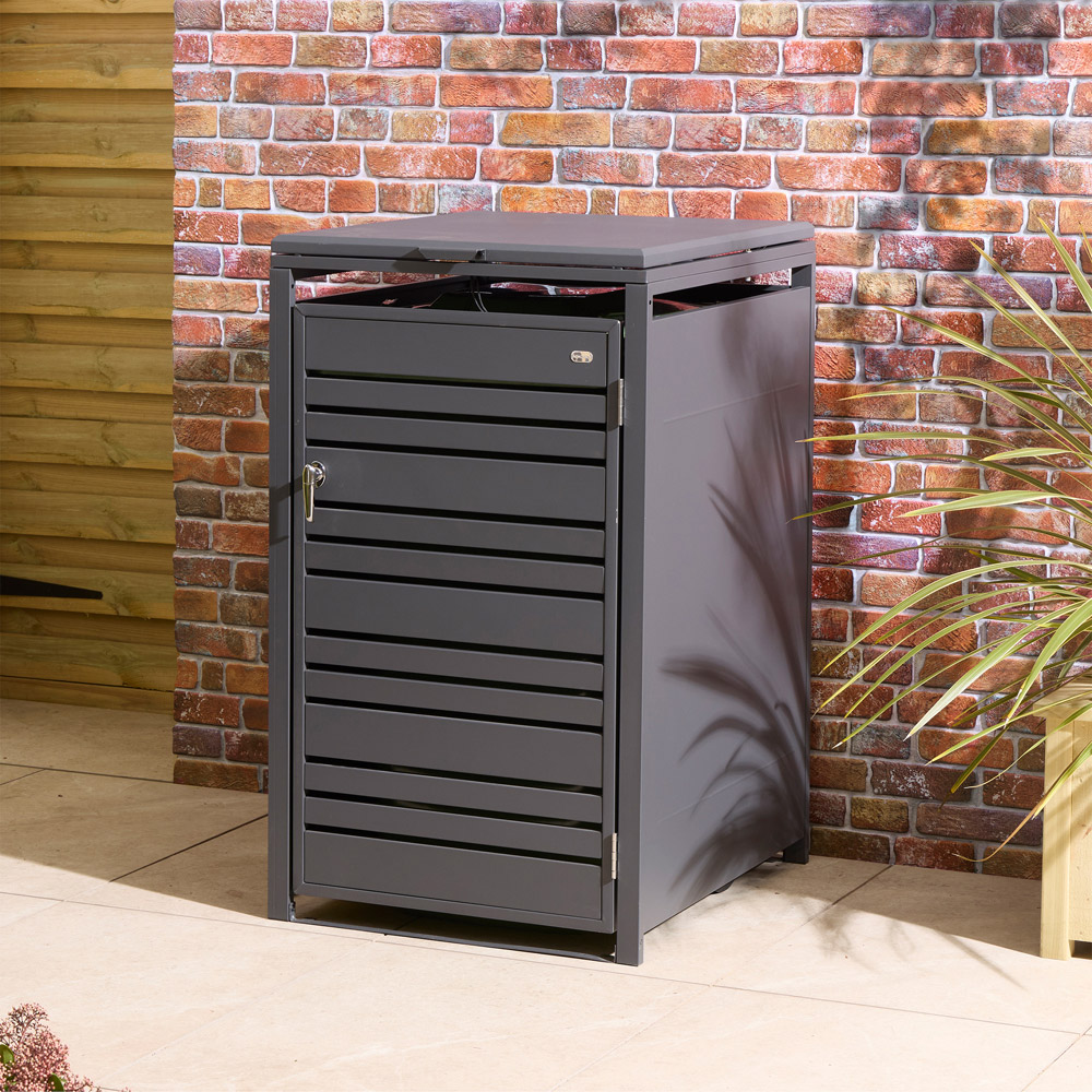 Rowlinson Chelsea Anthracite Wheelie Bin Store Image 3